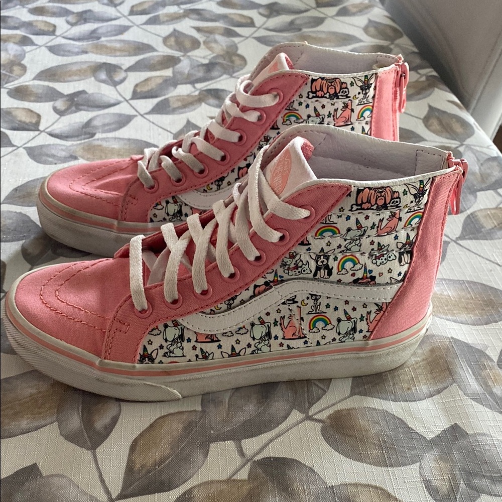 Vans Pink Graphic High-Top Sneakers